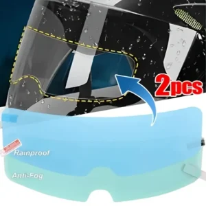 2pcs Motorcycle Helmet Anti-Fog & Rainproof Film